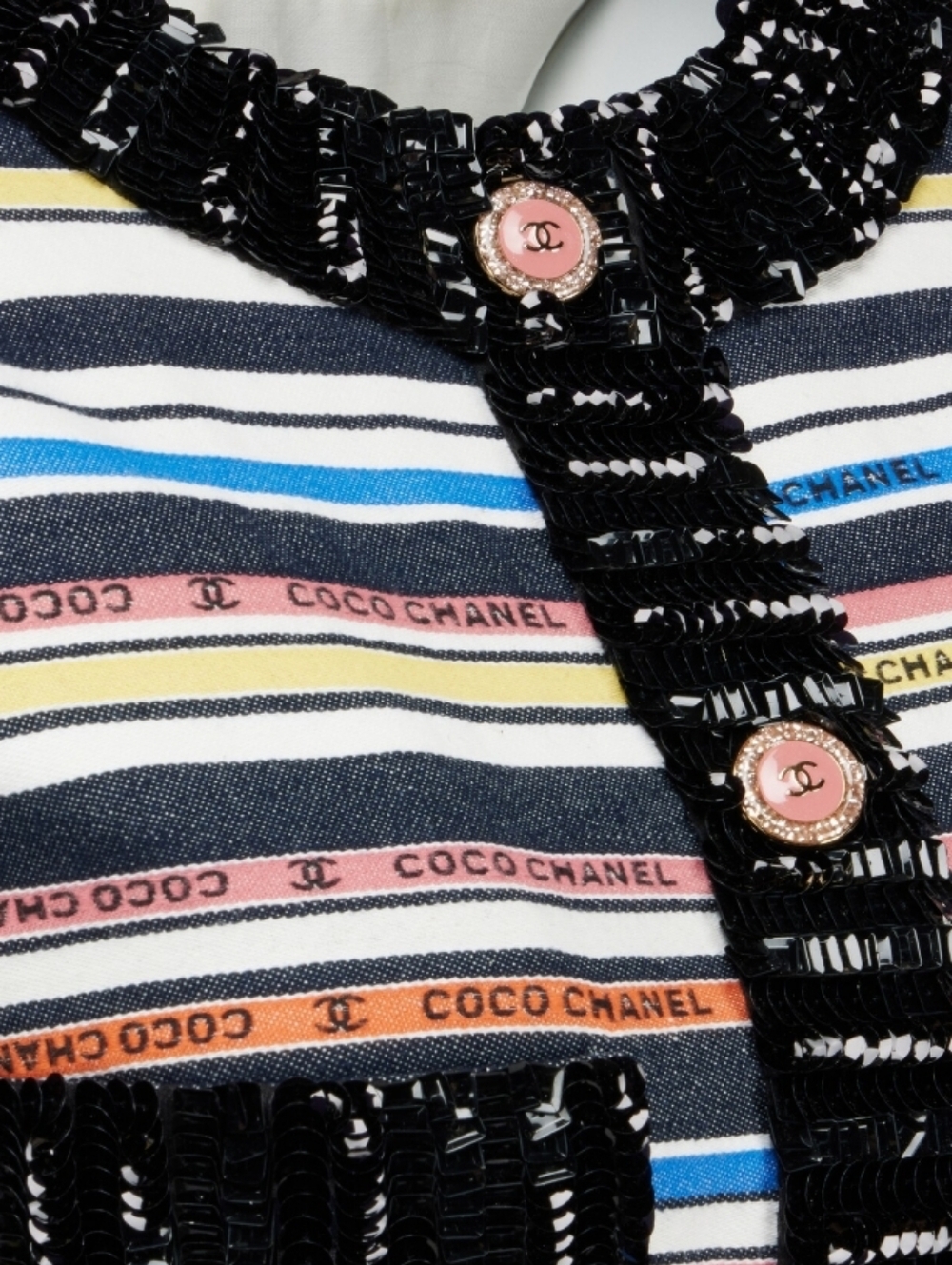 CHANEL Multicolor Striped  Midi Dress, Ribbon Collection - Picture 6 of 16